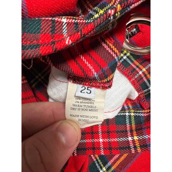 Miaou Pair of the “Morgan” Tartan Crop Flare Pants 25 - Picture 3 of 13